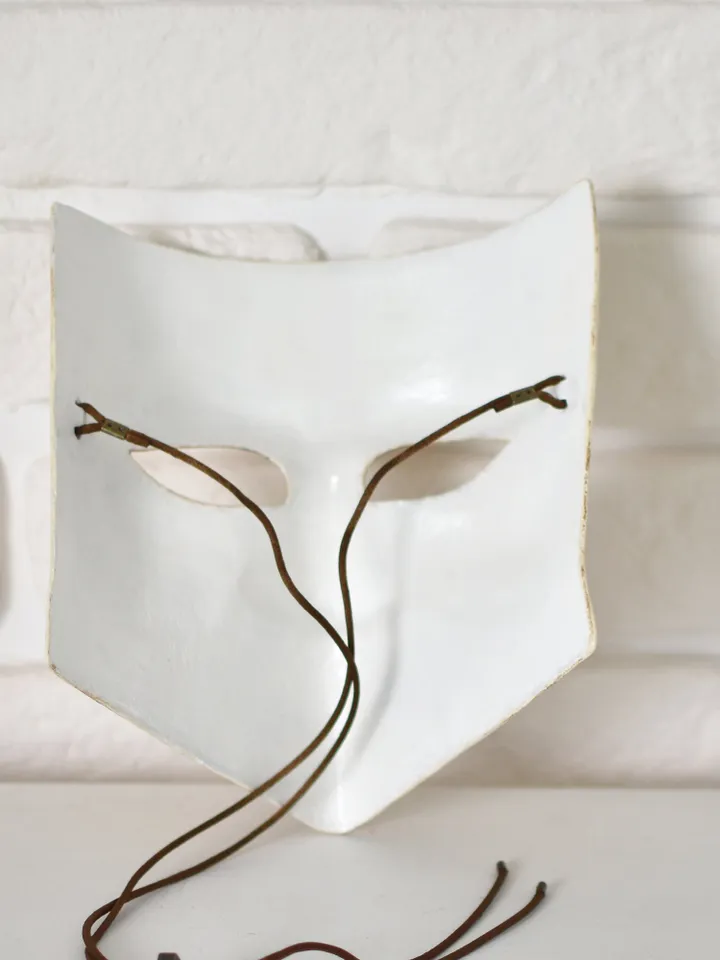 Bauta full face masquerade mask men. Venetian to mask masquerade costume.