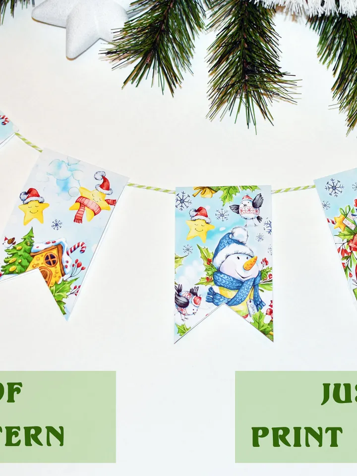 Christmas in july. DIY Christmas clearance for fire place or christmas tree. Christmas garland printable for christmas mantel decor.