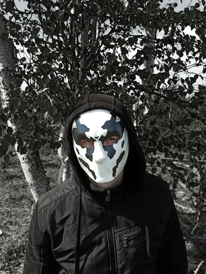 Rorschach mask. Cosplay mask men for Cosplay costume. Watchmen mask.