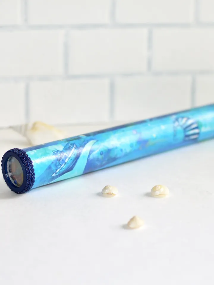 Blue whale art, roommate gift, kaleidoscope, unusual gift for men who have everything with whale shark nautical decor.