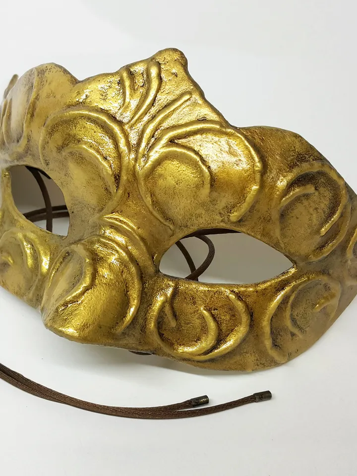 Couple masquerade mask gold and white. Venetian mask to masquerade costume for new years eve. Cosplay mask.
