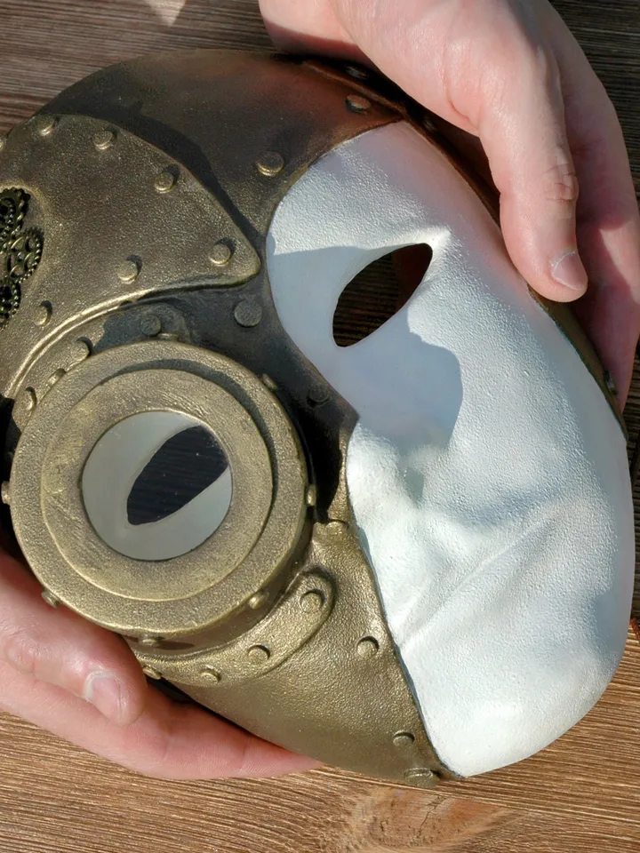 Masquerade steampunk mask, steam punk cosplay mask, halloween costume, masquerade mask men.