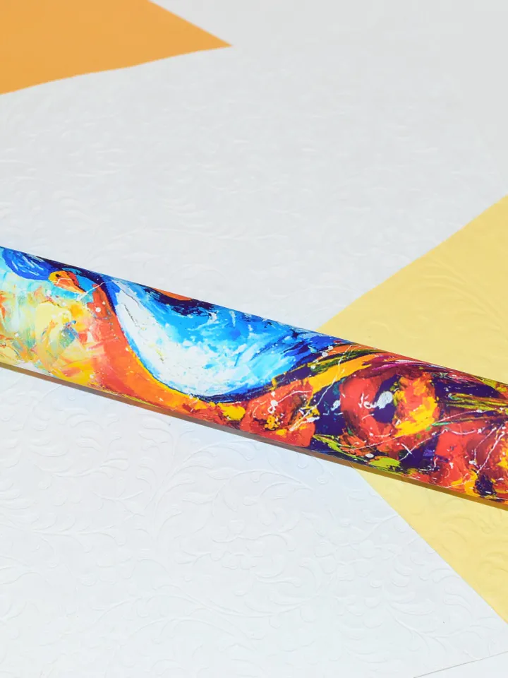 Peacock kaleidoscope. Art print roommate gift. Art therapy friendship long distance gift with watercolor bird peacock.
