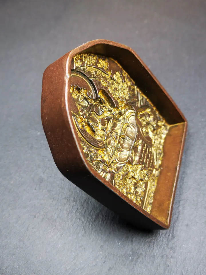 Gandhanra Tibetan Buddha Statue Tsa Tsa Mold,Three Great Bodhisattvas,Manjushri,Chenrezig,Vajrapani,Tsha Tsha Mould For Making Clay Statue