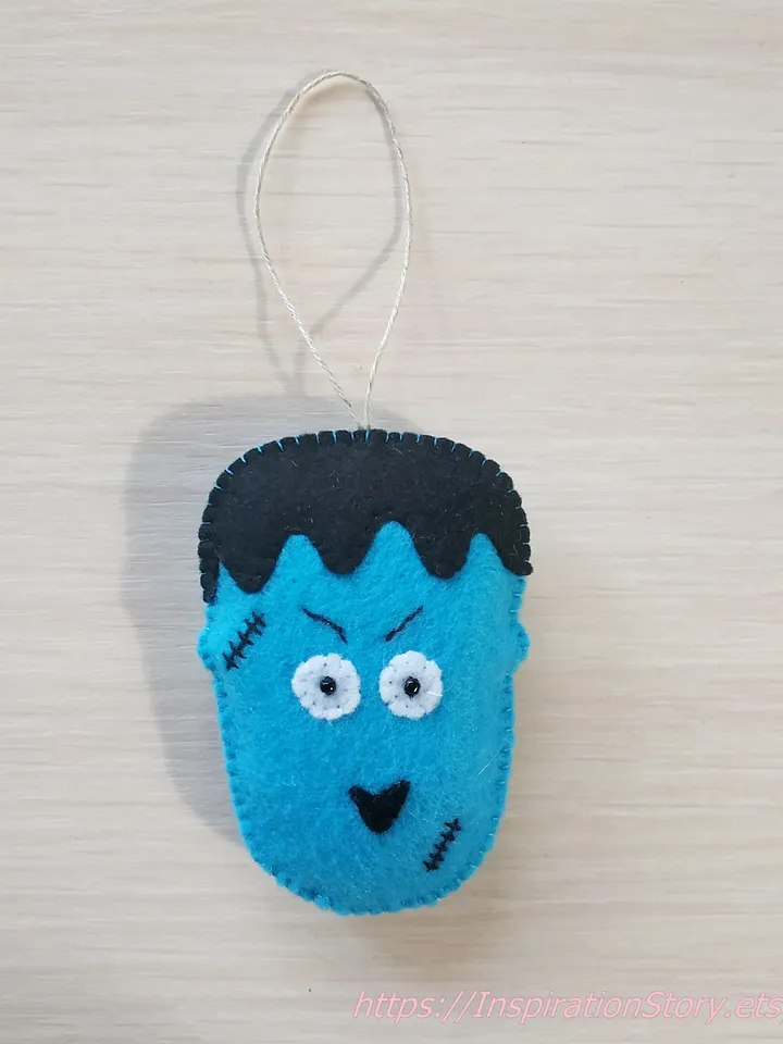 Halloween franky, franky ornament, monster, Halloween ornament, Halloween décor, plush franky toy, Halloween gift, felt franky toy, Halloween decoration, autumn thanksgiving, baby room décor, party favors
