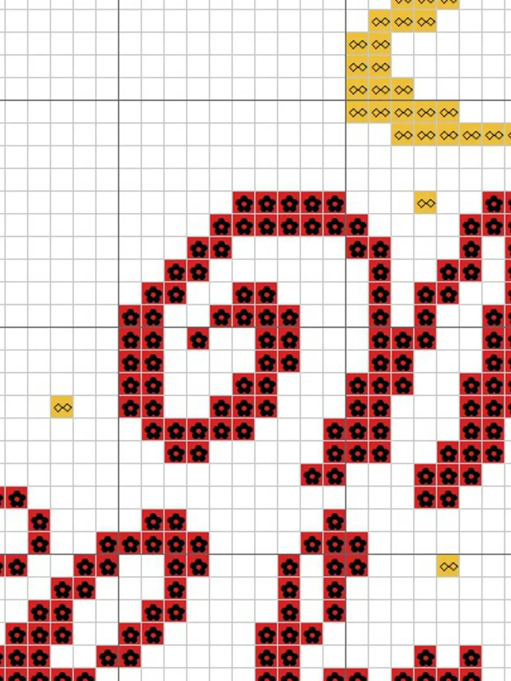Merry Christmas lettering cross stitch pattern pdf