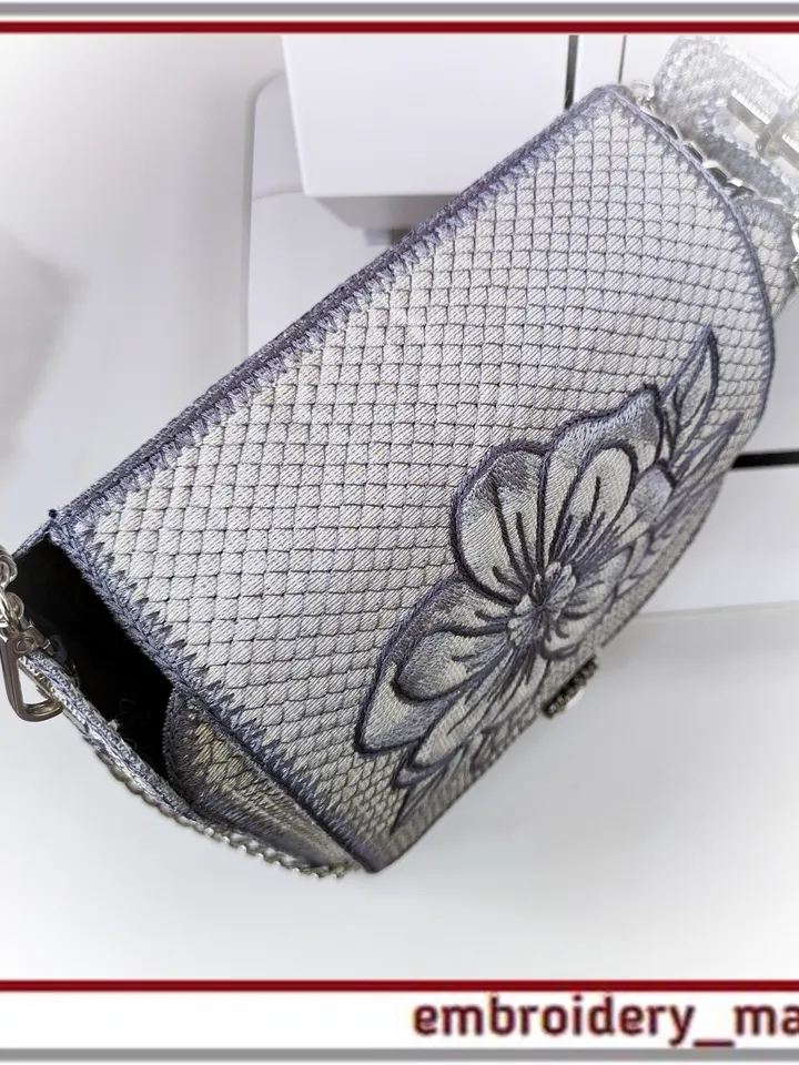 In the hoop Machine Embroidery Design Handbag Quilt Flower ITH by Embroidery Manavi 05