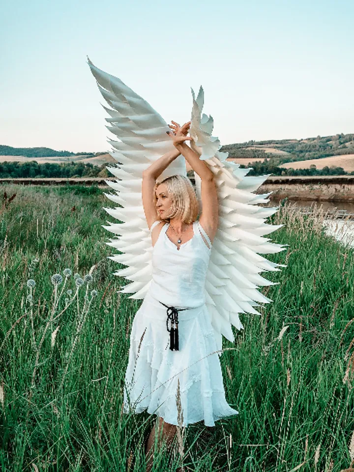 Angel wings costume, Wedding wings, maternity photography, wings cosplay