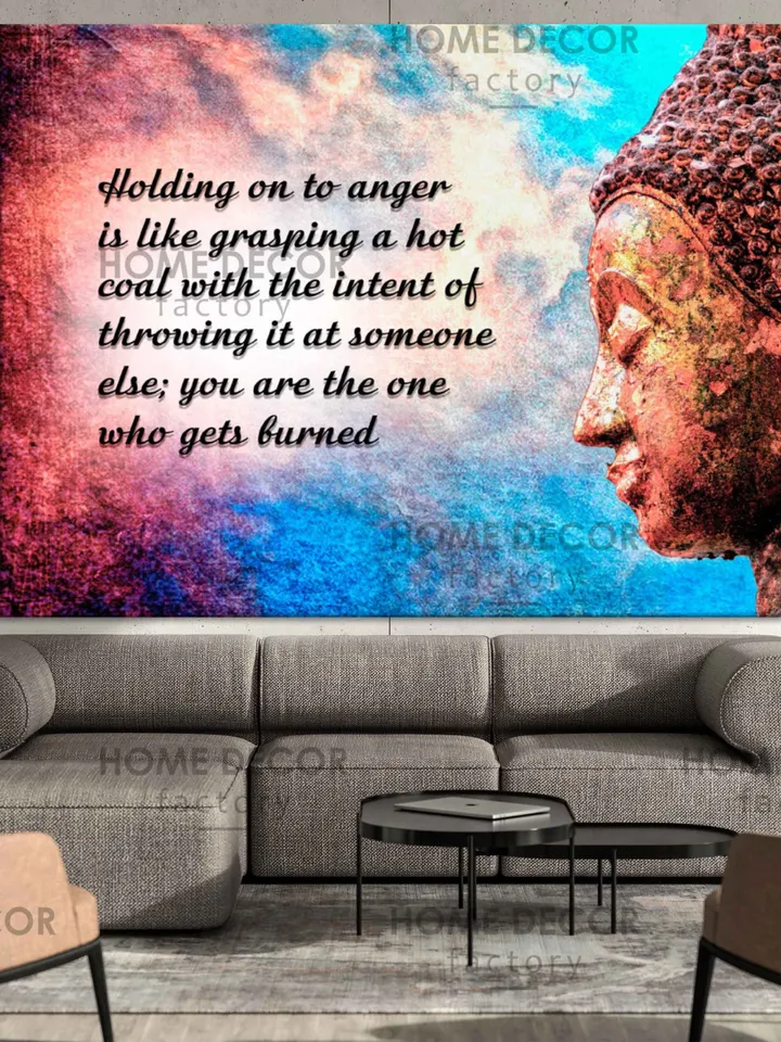 Buddhism art Yoga Canvas Art Buddha Print Buddhist Gift Idea Motivational Quote print Mindfulness wal art home decor Zen art print