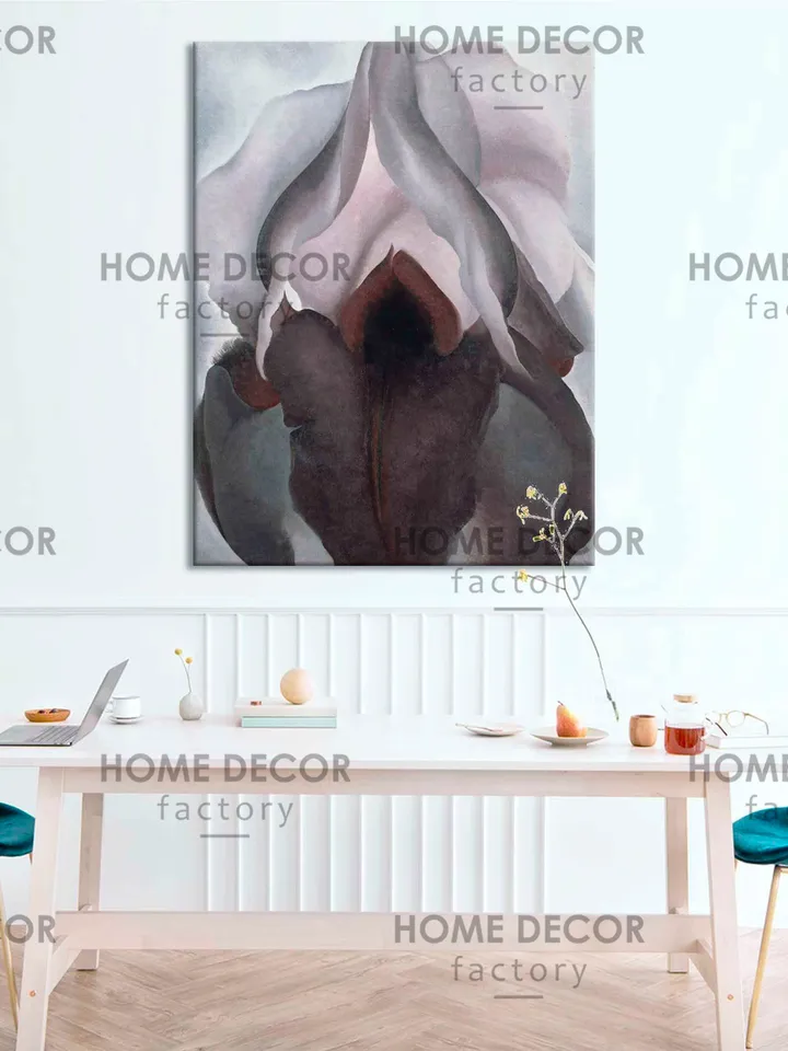 Georgia Okeeffe print Erotic flower Yoni art Erotic print Vulva art print Female decor Floral female Fine Art reprint Iris Botanica art