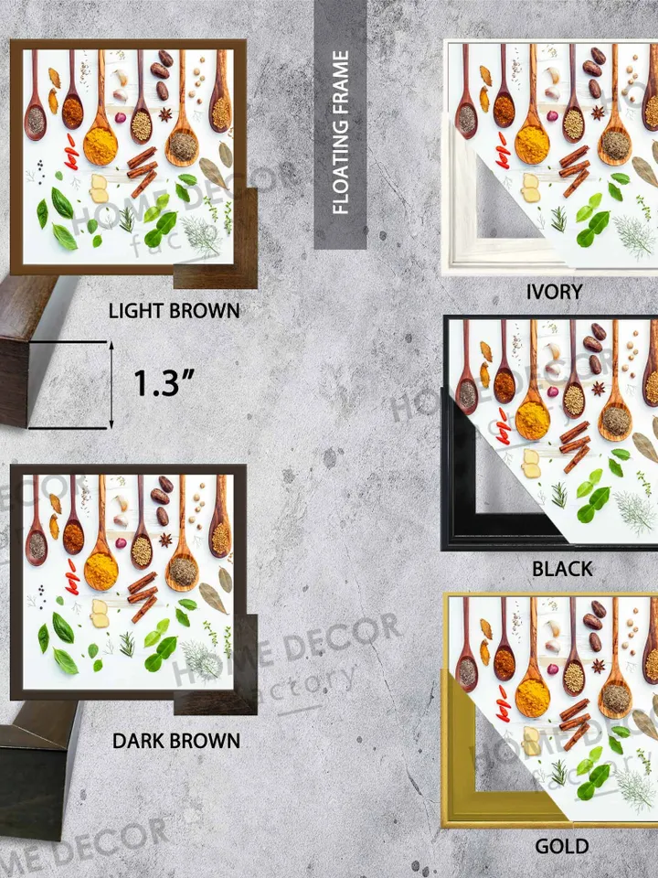 Spices Canvas Kitchen Art Dining room Wall art decor Restaurant art Print food Healthy food art Cooking gifts Spoon Herbs Spices Poster