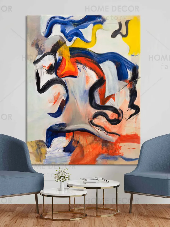 Willem de Kooning Untitled V 1982 Canvas print Abstract Kooning Wall Art Abstract Expressionist Abstract Art Canvas Kooning Printable Art