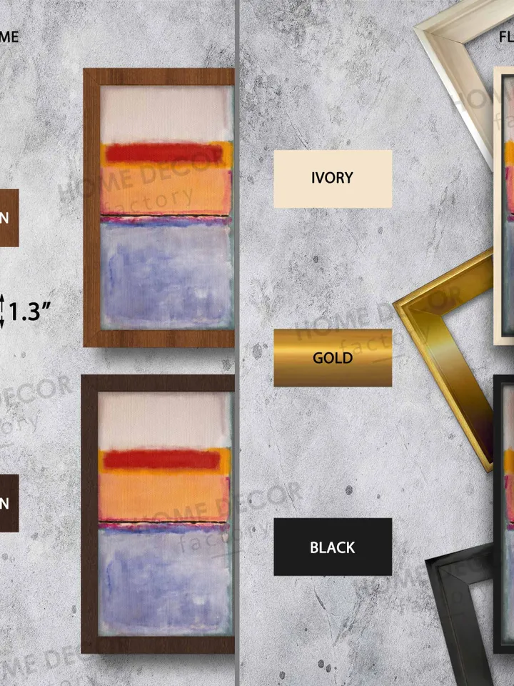 Mark Rothko Orange lavender red white Art After 1945 canvas print Abstract painting Modern wall decor Modern Rothko poster Exhibition