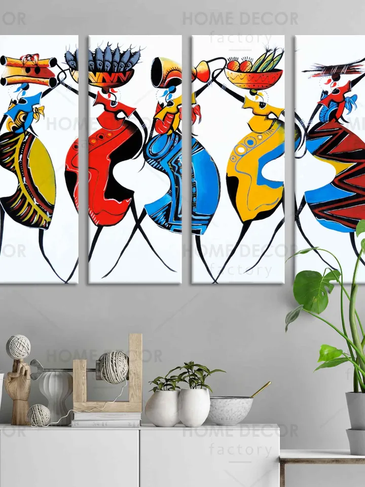 African authentic Set Ethnic Art Modern wall art African people Wall Art Black African Woman Wall Art Artwork Antique American African Art