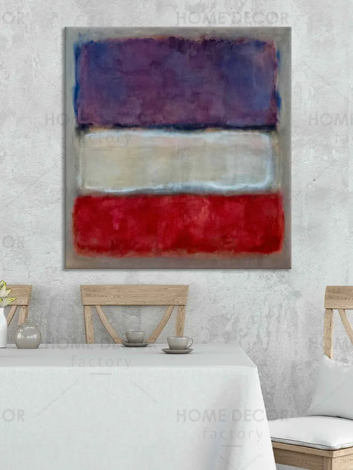Reproduction Mark Rothko Purple white red canvas print Modern wall decor Rothko Abstract minimalism painting art Rothko Modern canvas print