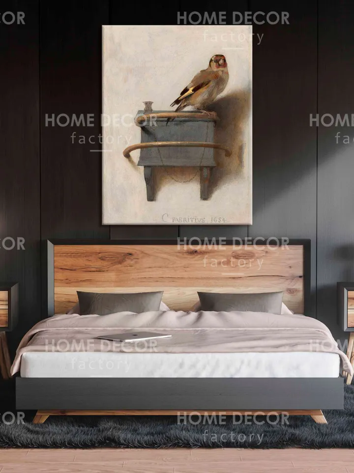 The Goldfinch by Carel Fabritius Canvas print, Goldfinch Giclee Canvas art The Goldfinch. by Carel Fabritius, 1654, antique bird art prints