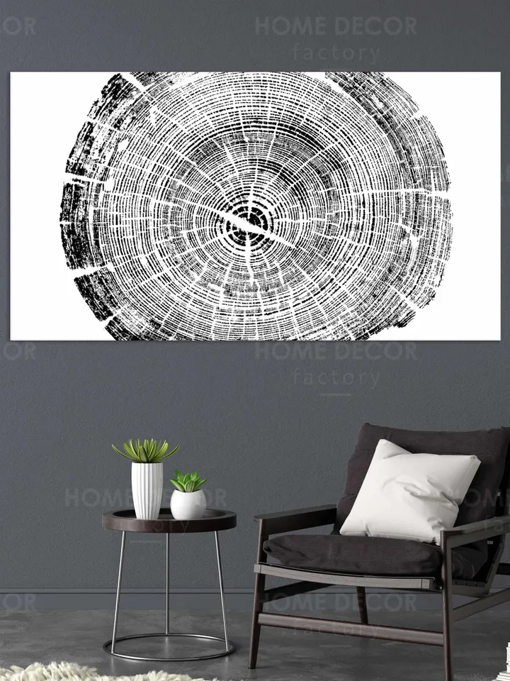 Framed Prints ring art print large art prints, abstract art minimalism Print canvas print Black Tree Large Tree Stump Tree ring print