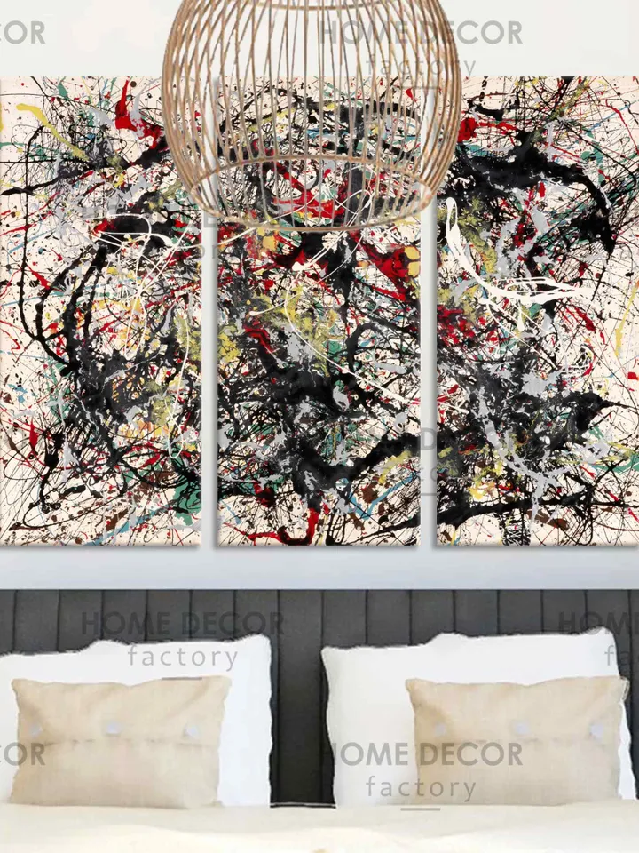 Jackson Pollock Number 34 Abstract Canvas Print Wall Art Jackson Pollock wall art drops decor canvas print Drip Painting Artist Canvas art