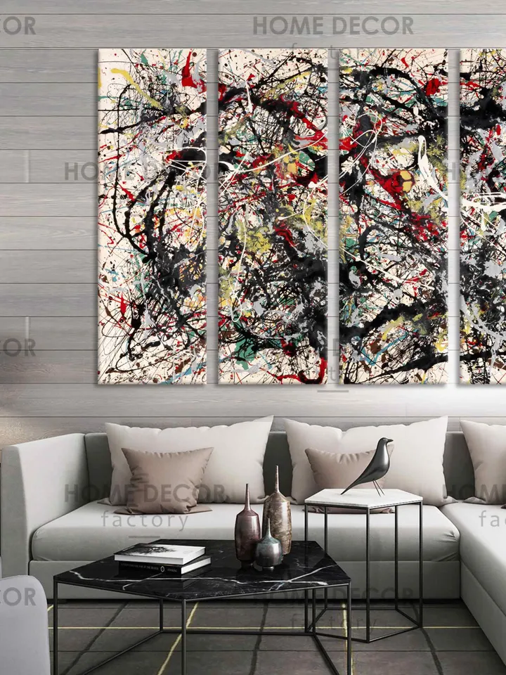Jackson Pollock Number 34 Abstract Canvas Print Wall Art Jackson Pollock wall art drops decor canvas print Drip Painting Artist Canvas art