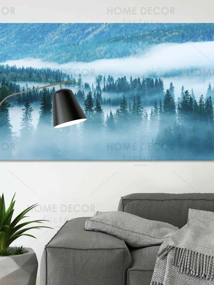 Foggy Forest Prints Misty Forest Wall Decor Foggy Mountain Print Forest 3 Piece Print Nordic Forest Set Scandinavian Photo Foggy Forest Art