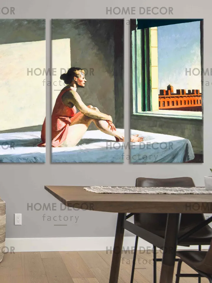 Morning Sun Edward Hoppe Wall decor Edward Hopper Print Canvas Home decor Edward Hopper retro poster Exhibition Poster Artist decor Large