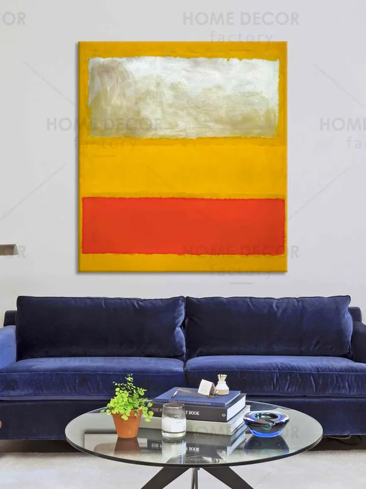 Mark Rothko Yellow Red orange white Reproduction canvas print Modern wall decor Abstract minimalism print Modern painting canvas print art