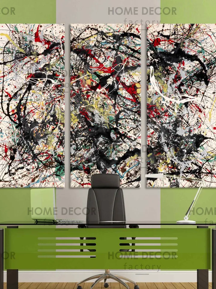 Jackson Pollock Number 34 Abstract Canvas Print Wall Art Jackson Pollock wall art drops decor canvas print Drip Painting Artist Canvas art