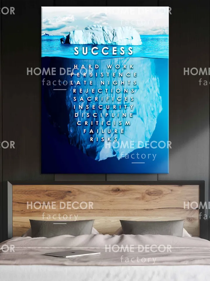 Iceberg motivation Success inspirational phrase Success Quote Office Wall art decor Inspirational Art print Boss gift Entrepreneur Gift