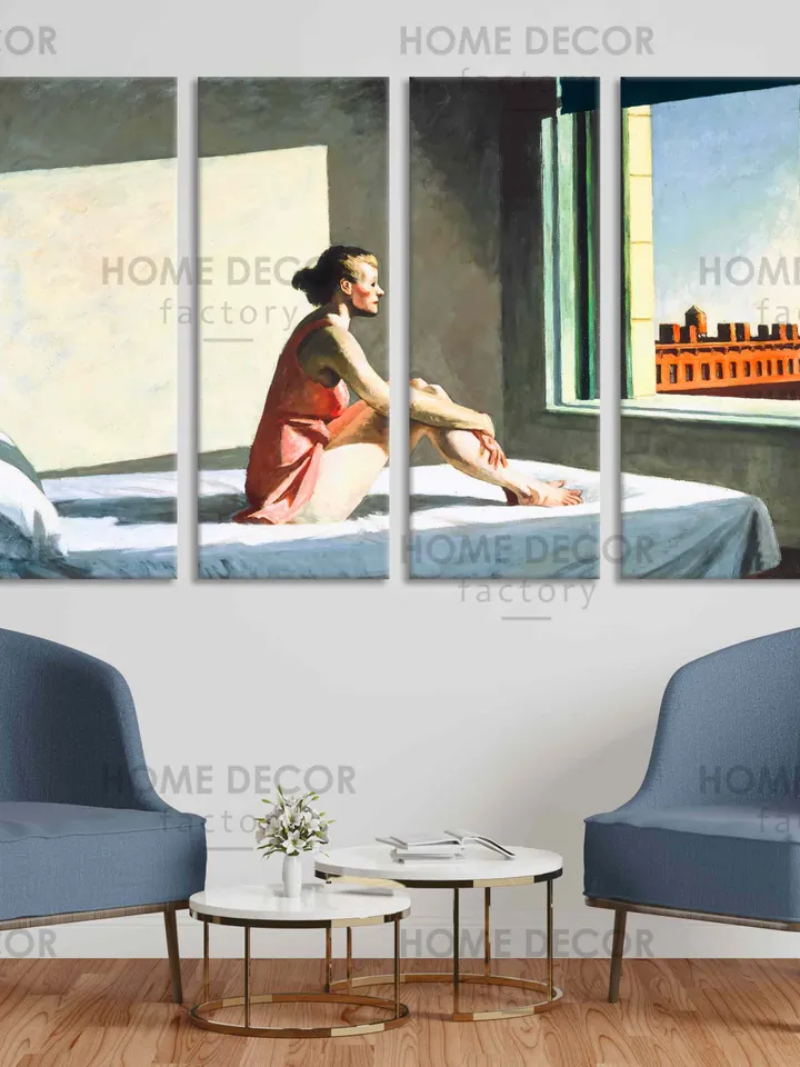 Morning Sun Edward Hoppe Wall decor Edward Hopper Print Canvas Home decor Edward Hopper retro poster Exhibition Poster Artist decor Large