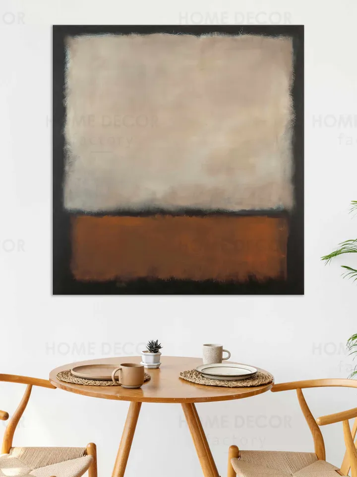 Mark Rothko, No. 7 (Dark Brown, Gray, Orange) 1963 Paintings contemporary art Home decor Rothko poster Contemporary art Reproduction