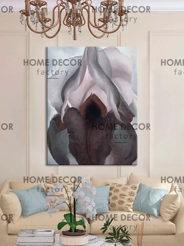 Georgia Okeeffe print Erotic flower Yoni art Erotic print Vulva art print Female decor Floral female Fine Art reprint Iris Botanica art