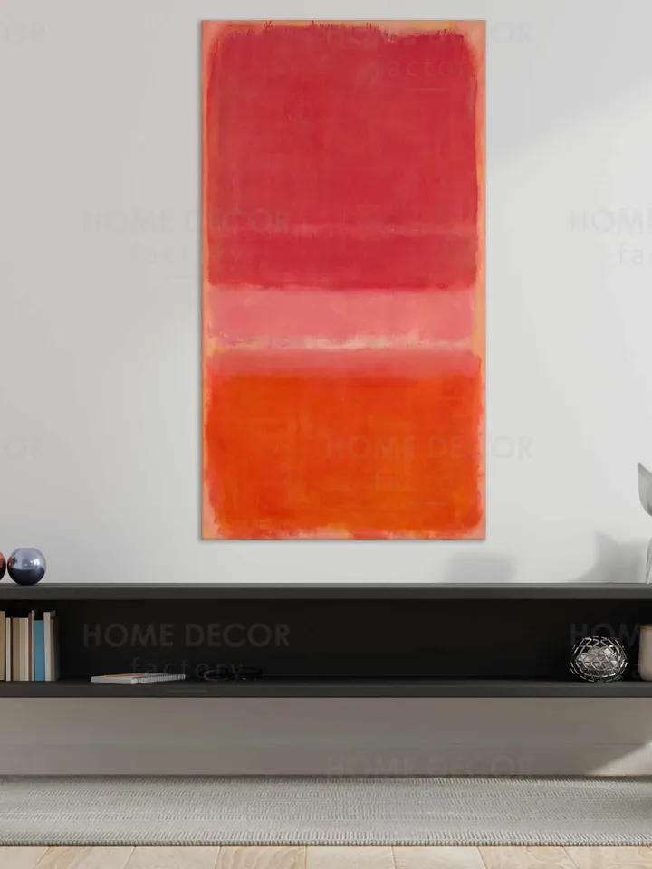 Mark Rothko Red Pink Orange Exhibition Poster Wall art Modern wall decor Modern painting Reproduction Abstract expressionism