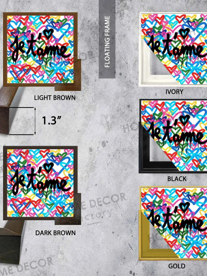 Mr Artist Life is beautiful Artist Heart Contemporary art Graffiti Artwork Mr Artist Canvas Mr Artist Print Floating frame