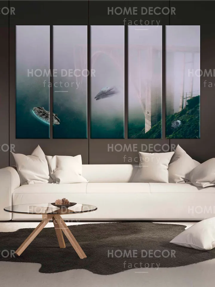 Forest Forest Print wars Spaceship Forest art Wall sci-fiplanet Forest canvas art Endor Star Canvas Foggy Forest Wall Art Spaceship fantasy