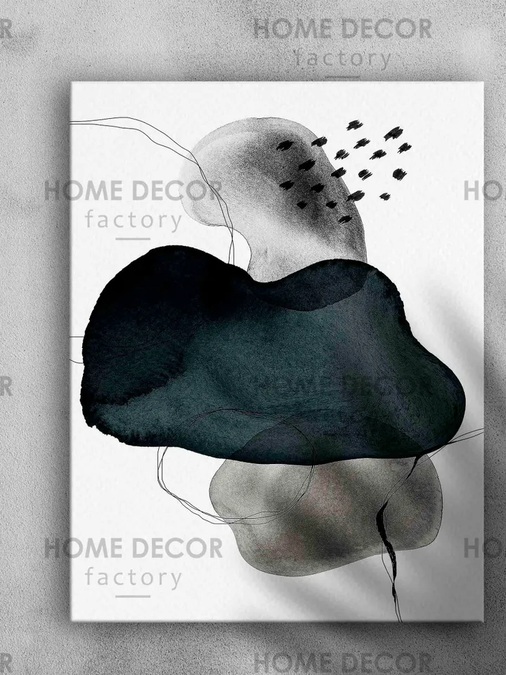 set of 3 Minimalist Abstract Watercolor Prints Watercolor abstract brush art canvas art Modern Blush Navy Blue Pink black white Wall Art