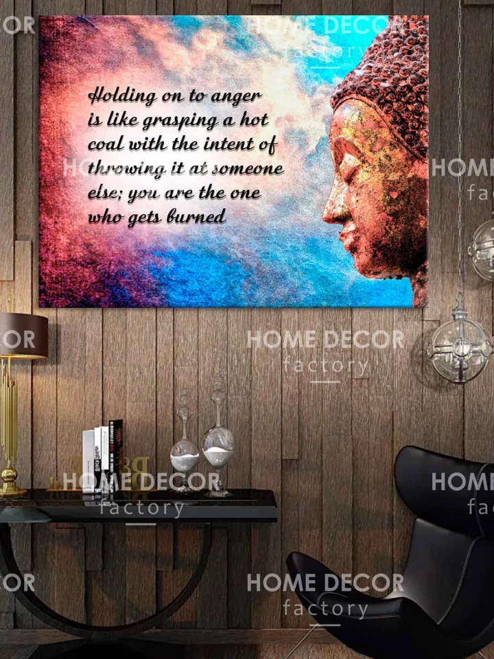 Buddhism art Yoga Canvas Art Buddha Print Buddhist Gift Idea Motivational Quote print Mindfulness wal art home decor Zen art print