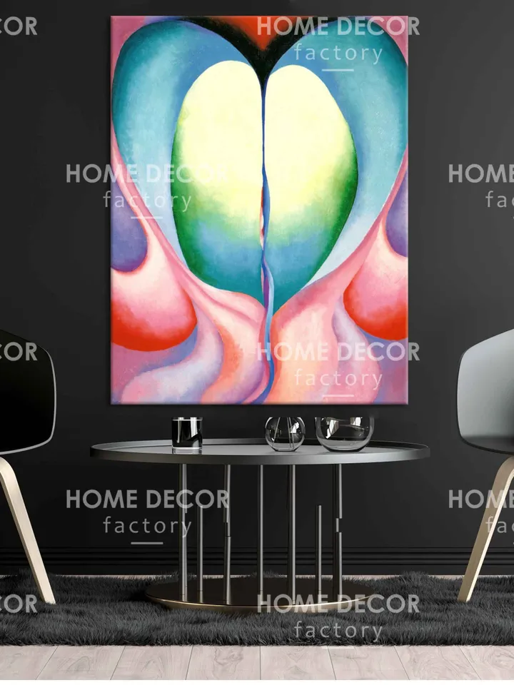Georgia Okeeffe art Erotic flower Yoni art Erotic print Vulva art print Female decor Floral female Fine Art reprint Blue flower Botanica art