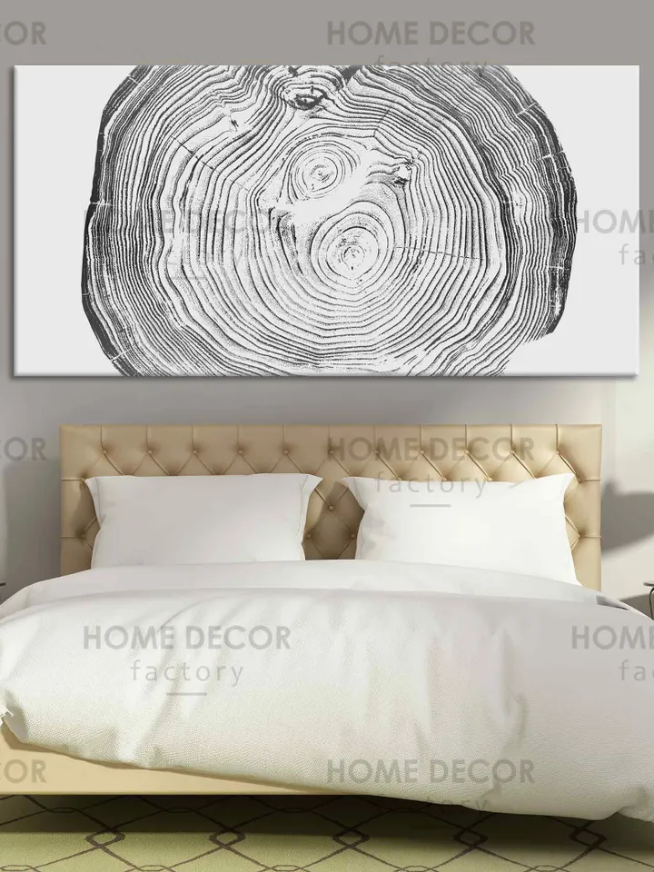 Large Tree Ring Prints Tree Stump Print Wood Prints Nordic Art Black and white Minimalist Art Log Slice Cut Log Prints Nature inspired art