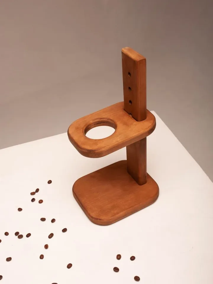 Wooden Pour Over Coffee Stand Handmade coffee drip wood stand with filter Modern Style Wooden Drip Stand Coffee Pour Over Stand Designs