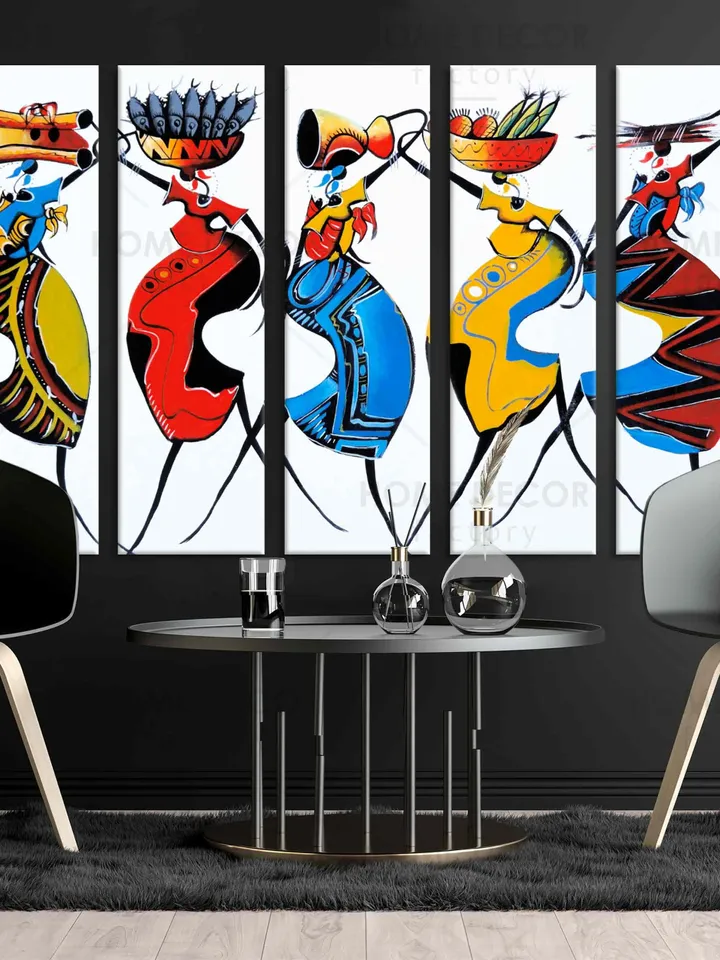 African authentic Set Ethnic Art Modern wall art African people Wall Art Black African Woman Wall Art Artwork Antique American African Art