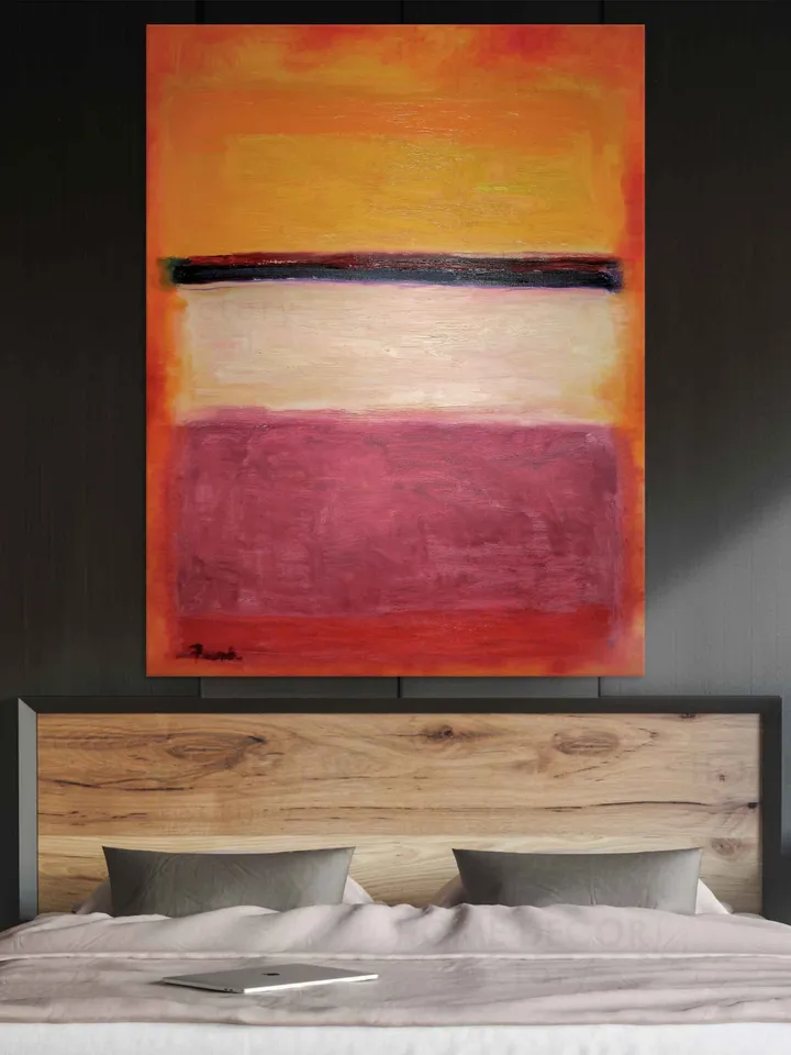 MARK ROTHKO Yellow pink "White Center" print Dark Paintings canvas minimalism color field abstract print american abstract expressionist