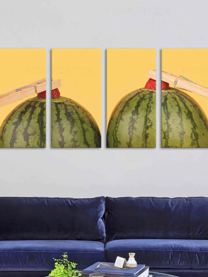 Bright Watermelon canvas print art, Fruit Art Print, erotic fruits, erotic Watermelon, funny fruit wall art, funny picture watermelon boobs
