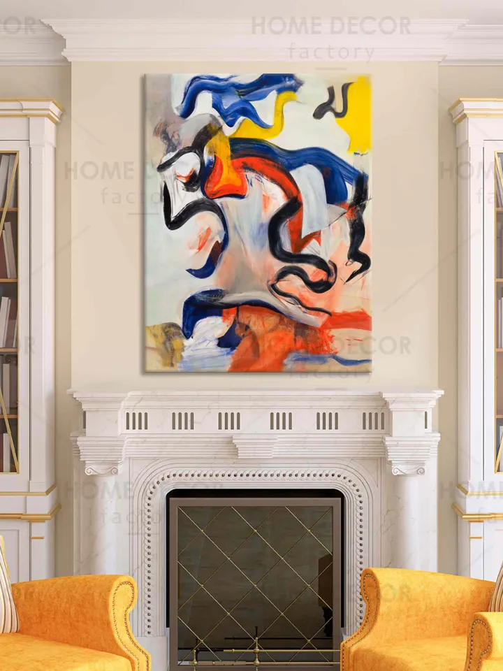 Willem de Kooning Untitled V 1982 Canvas print Abstract Kooning Wall Art Abstract Expressionist Abstract Art Canvas Kooning Printable Art