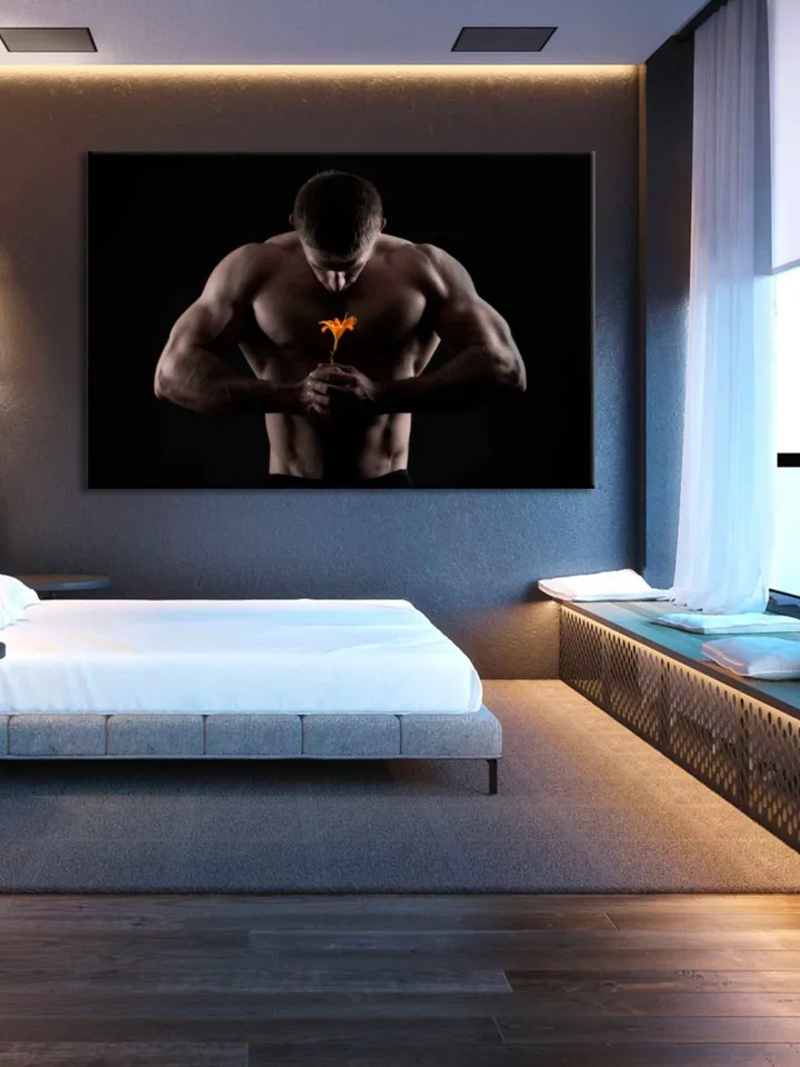 Sports Wall Decor Gym wall art Motivation Art Fitness Wall decor Muscular body art Bodybuilding Motivational Fitness canvas print