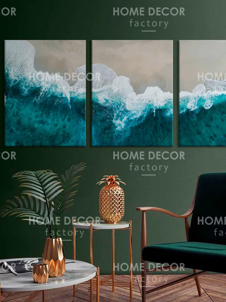 Ocean Waves, Poster set, Canvas Print, set of 3 prints, sea print, beach print, Wall art, Sea Wster Wall, Ocean Photography Print Canvas
