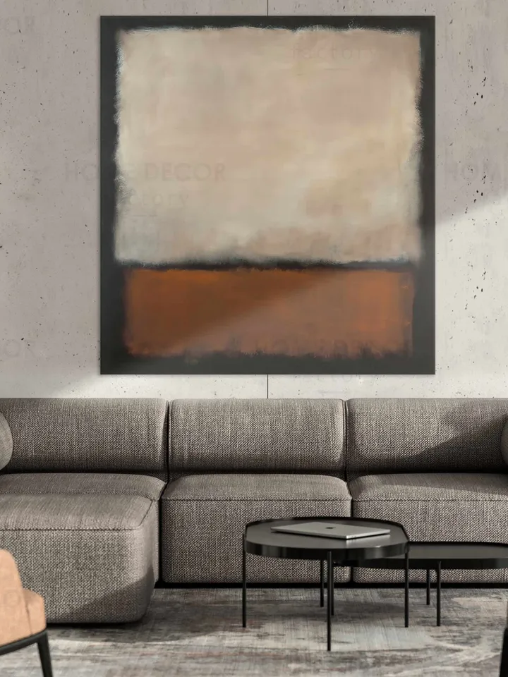 Mark Rothko, No. 7 (Dark Brown, Gray, Orange) 1963 Paintings contemporary art Home decor Rothko poster Contemporary art Reproduction