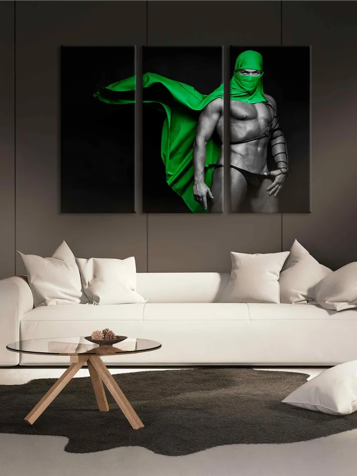 Nudeart man Nudeart erotica Erotic poster Print Black & light green Male Nudity Bodyscape with Penis Nudity boy Print Bedroom sex decor