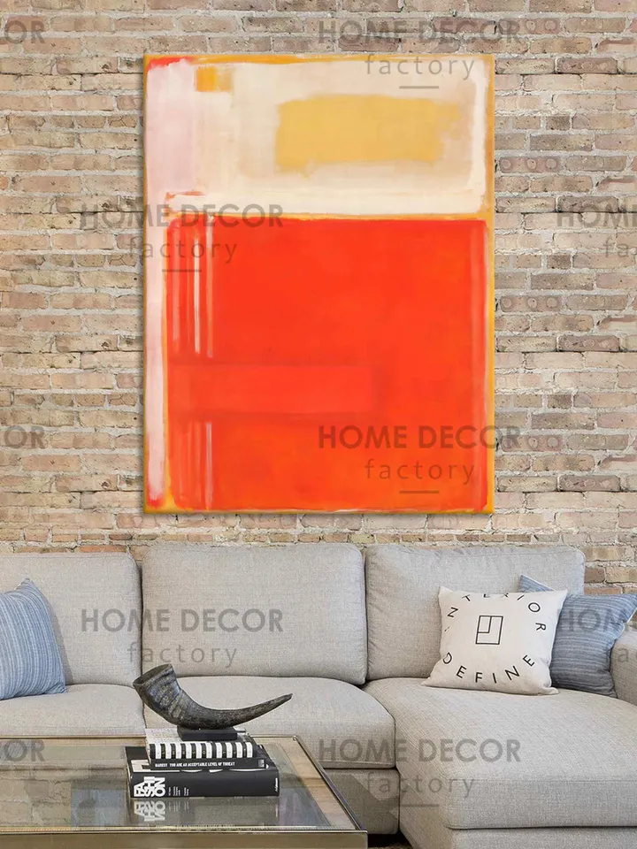 Mark Rothko #8 Orange Abstract wall art print Modern wall decor Contemporary Rothko reproduction Art Exhibition Poster Large Abstract Art