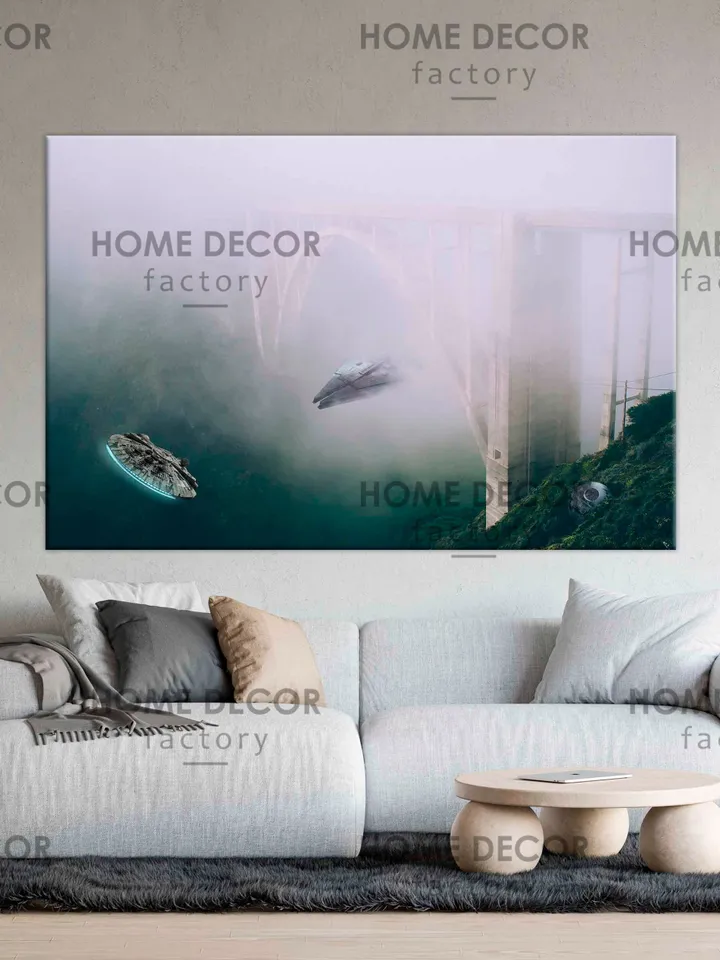 Forest Forest Print wars Spaceship Forest art Wall sci-fiplanet Forest canvas art Endor Star Canvas Foggy Forest Wall Art Spaceship fantasy