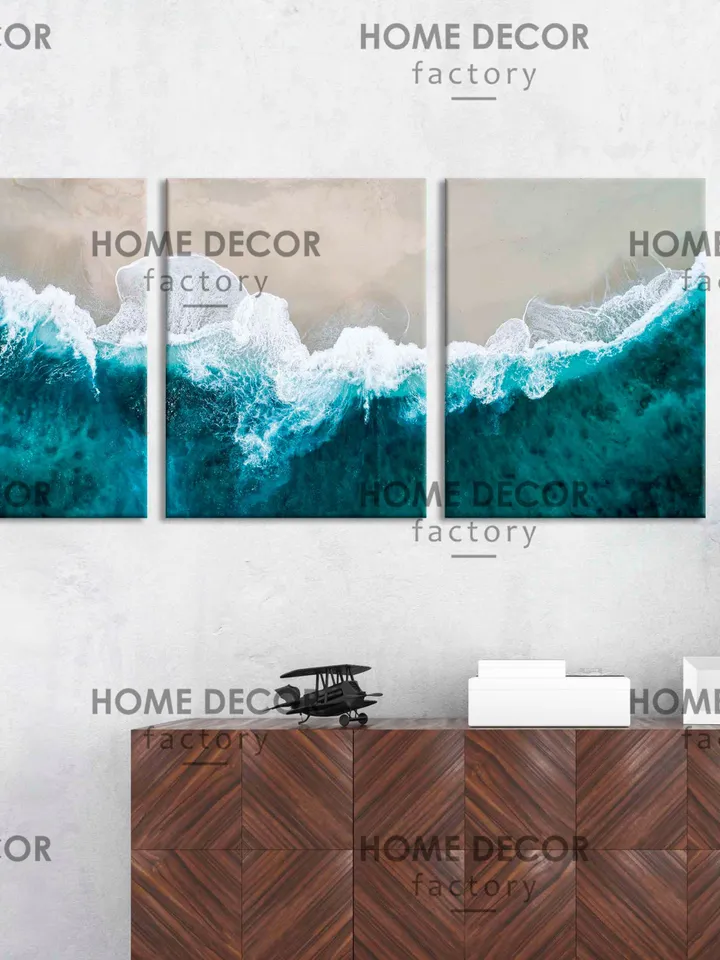 Ocean Waves, Poster set, Canvas Print, set of 3 prints, sea print, beach print, Wall art, Sea Wster Wall, Ocean Photography Print Canvas